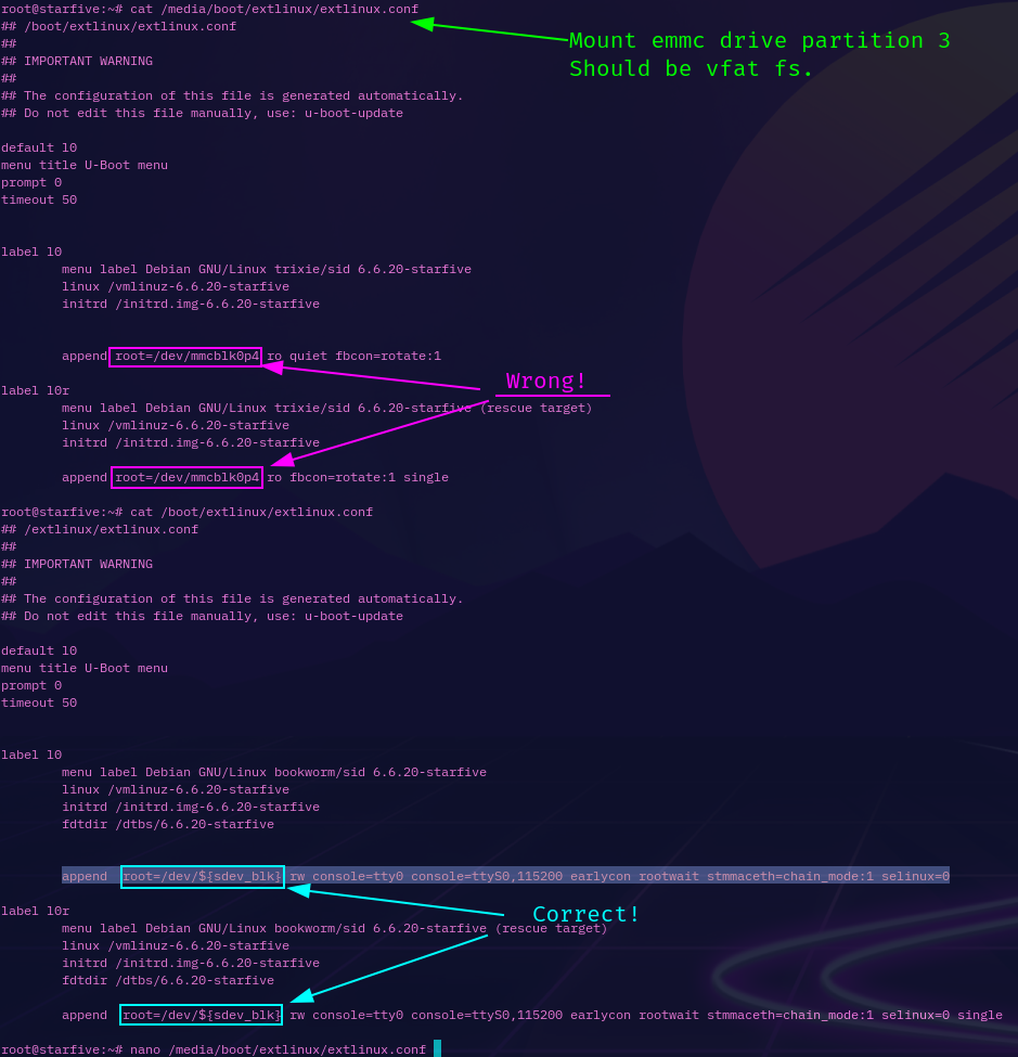 Compare the configuration file.